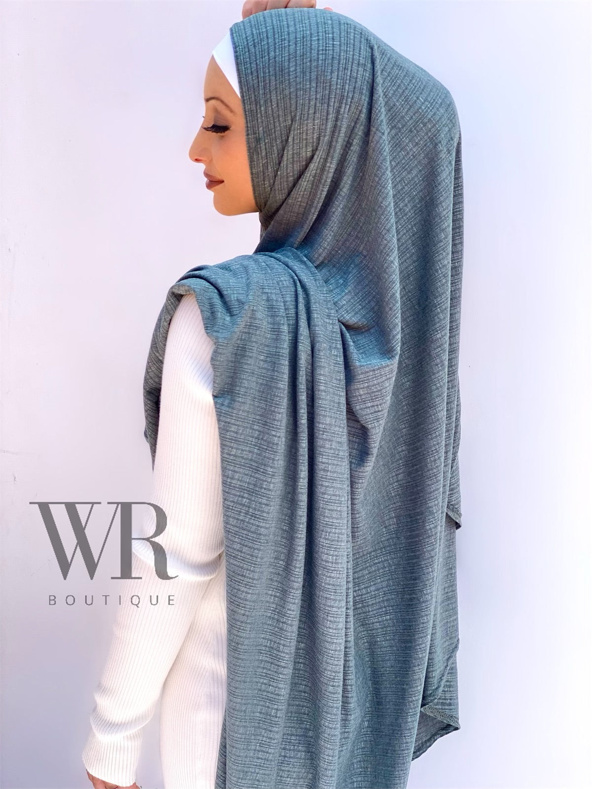 Teal Textured Jilbab ©