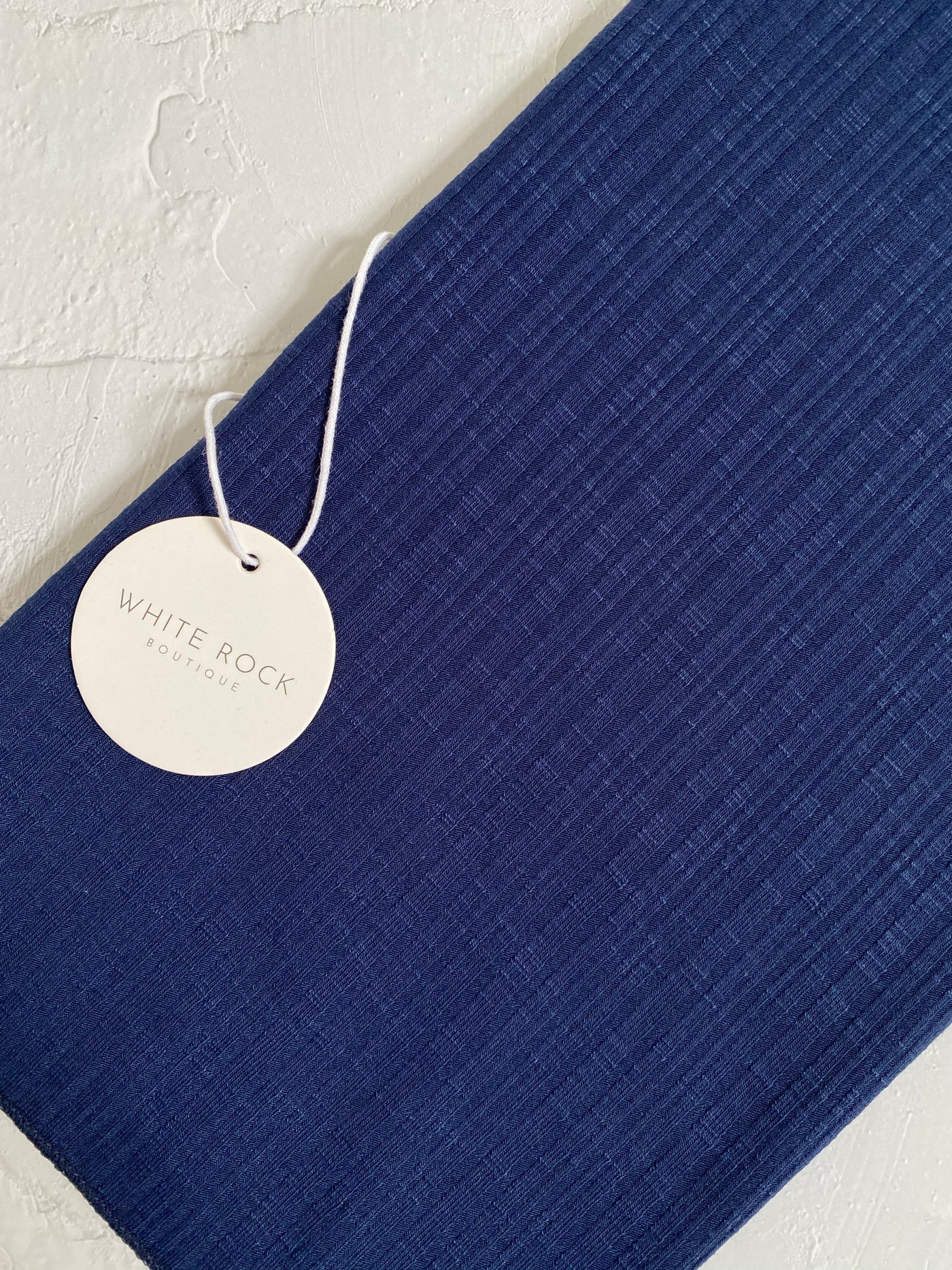 Navy Textured Jersey Shawl