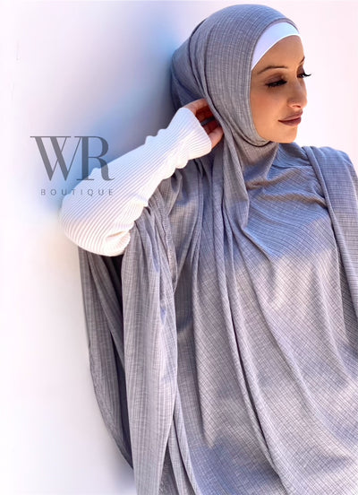 Grey Textured Jilbab ©