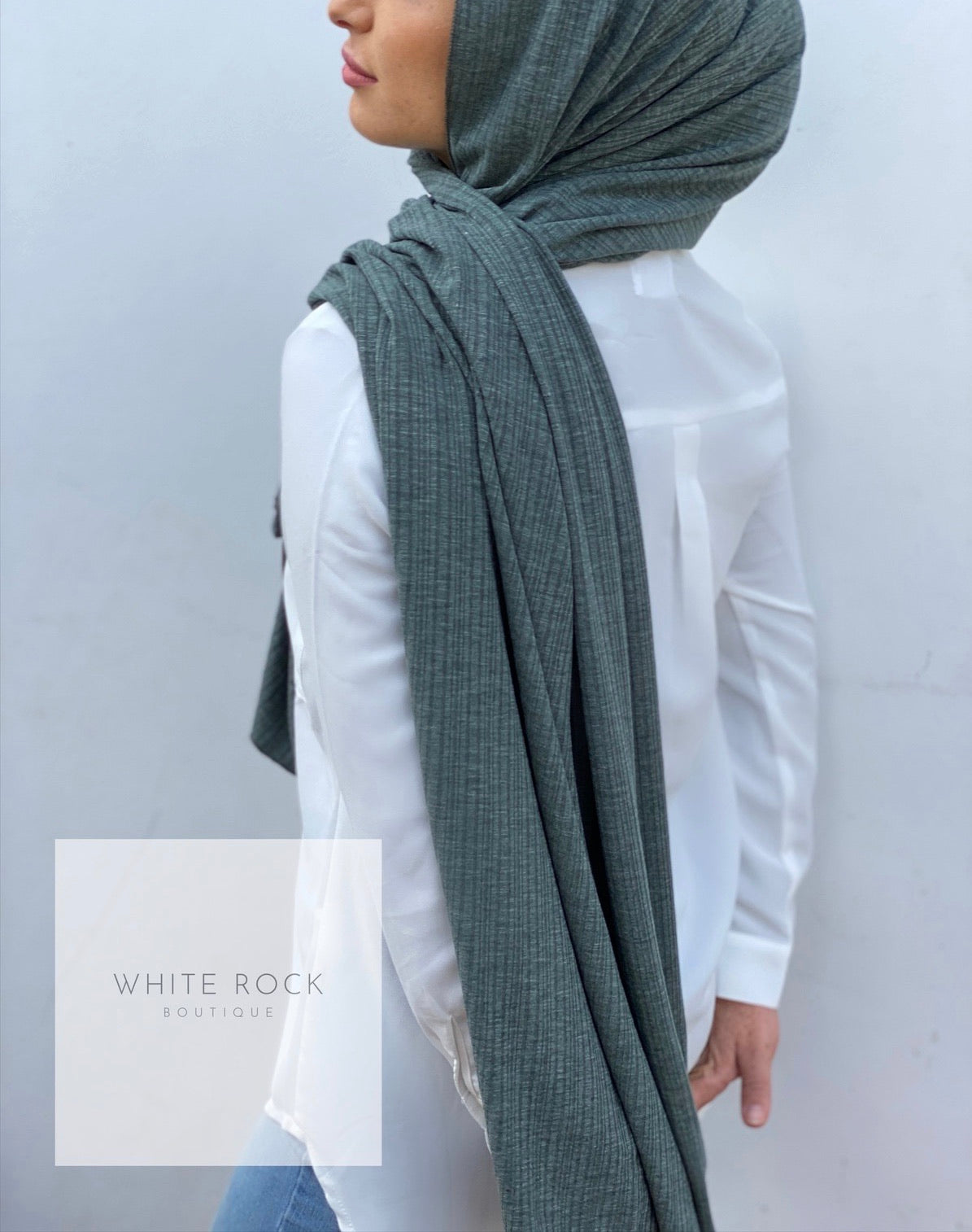 Teal Textured Jersey Shawl