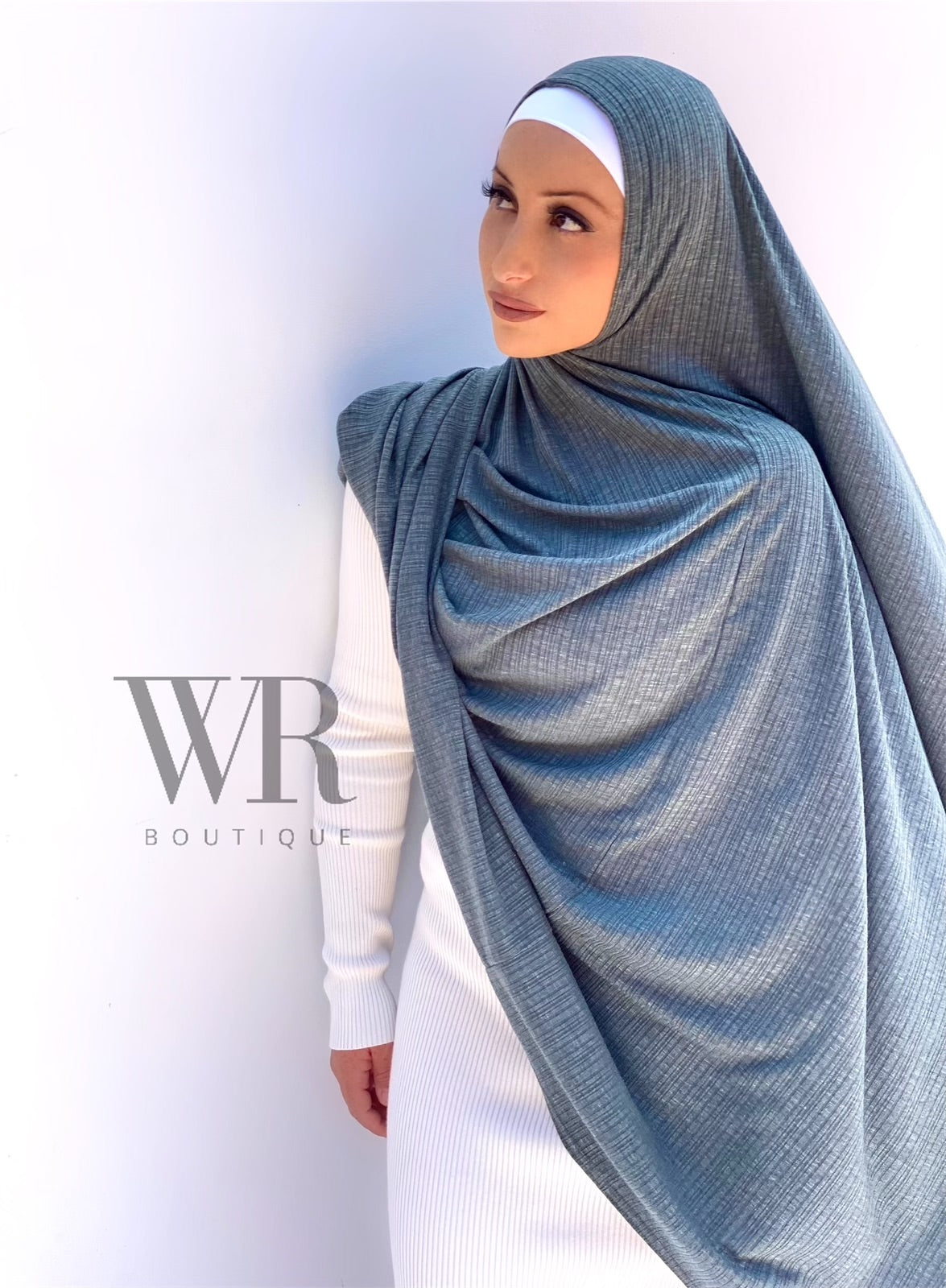 Teal Textured Jilbab ©