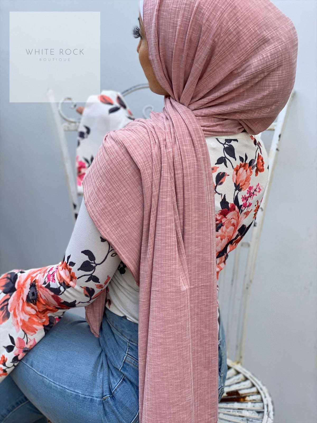 Peony Textured Jersey Shawl