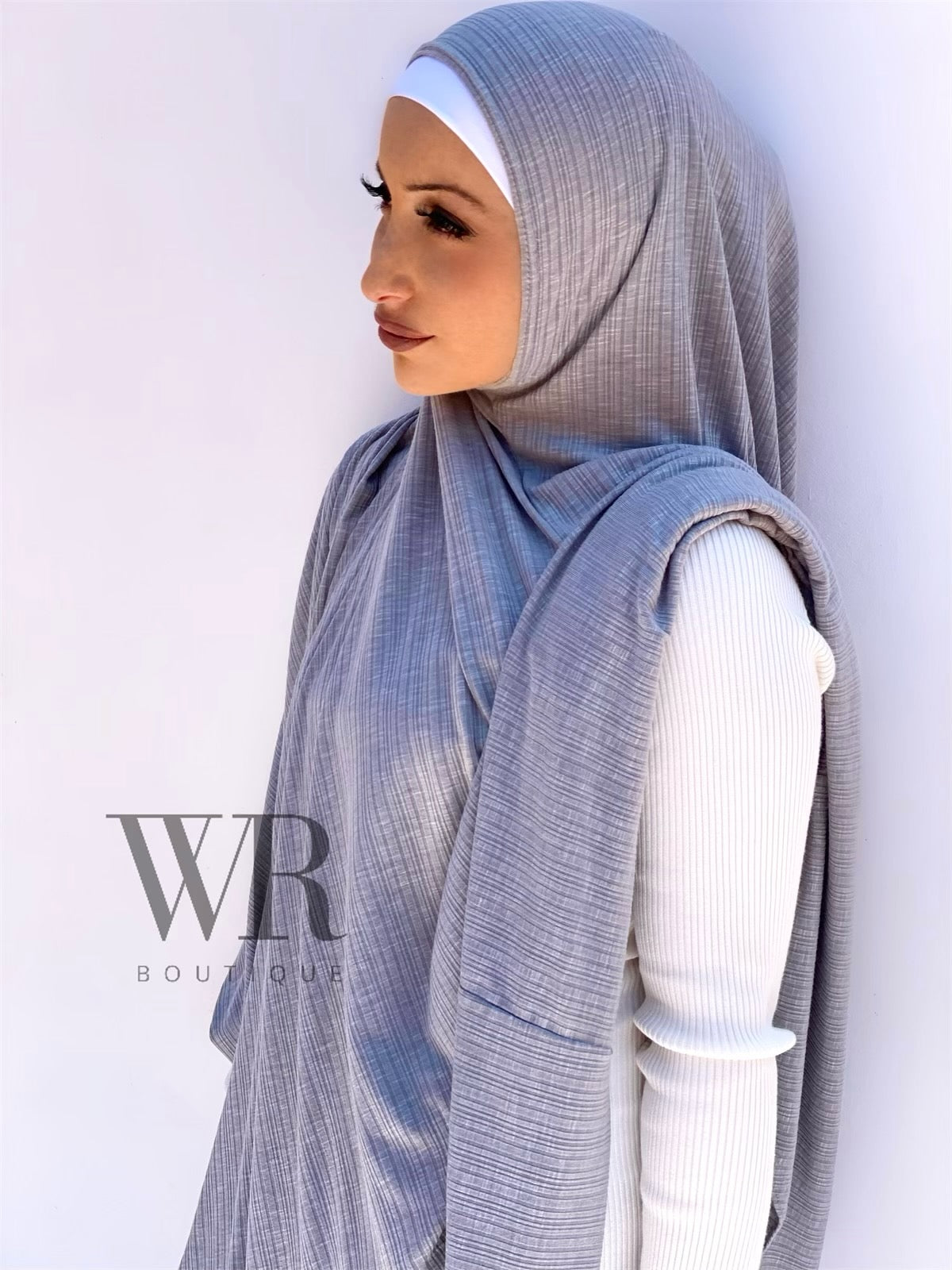 Grey Textured Jilbab ©