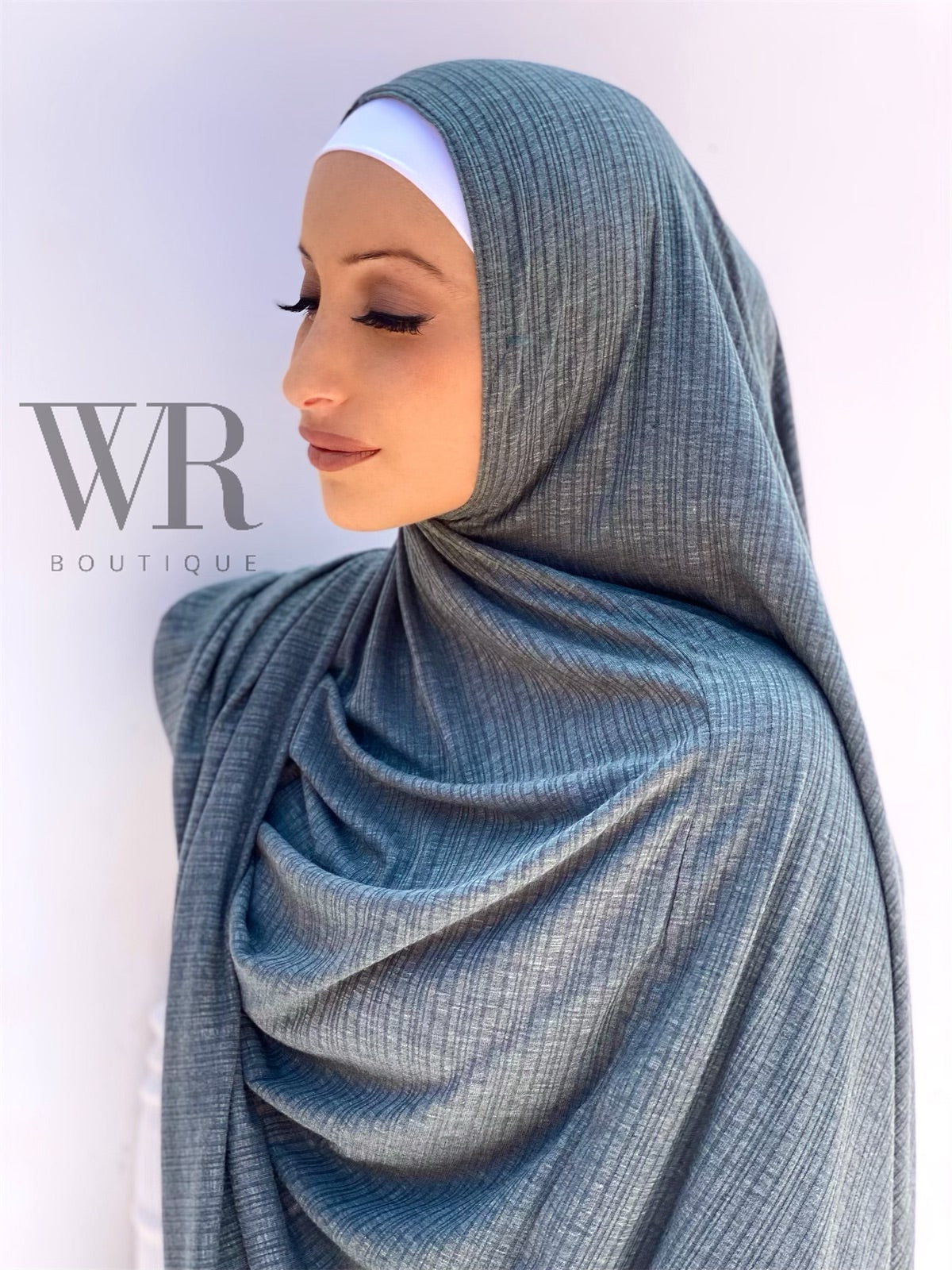 Teal Textured Jilbab ©