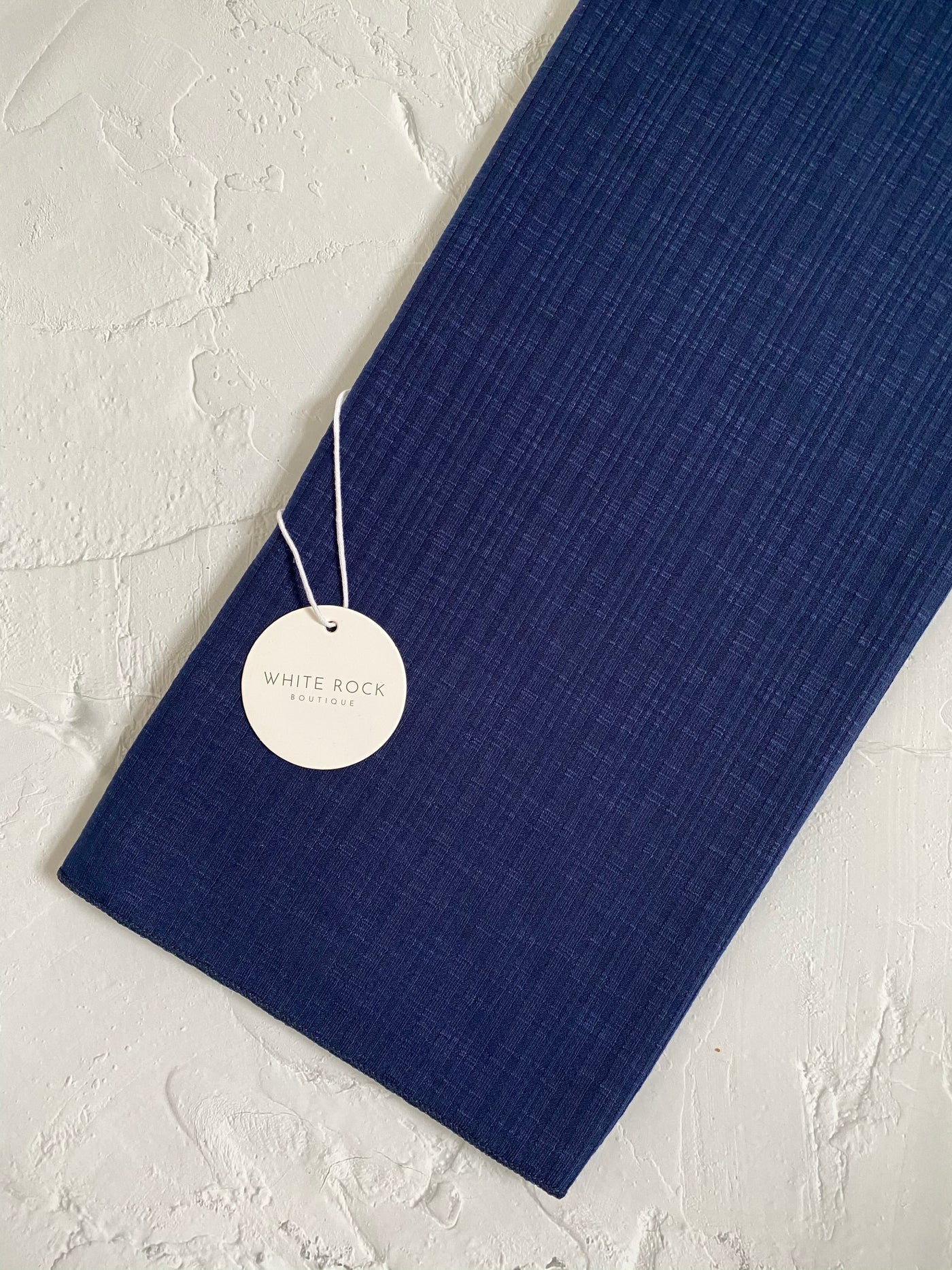 Navy Textured Jersey Shawl